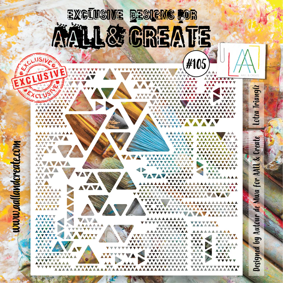 AALL & CREATE - 6X6  Stencil  - Lotza Trianglz #105