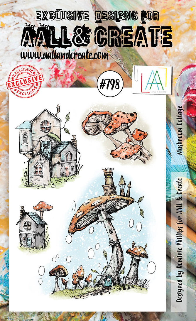 AALL & CREATE - A6 Stamps -Mushroom Cottage #798