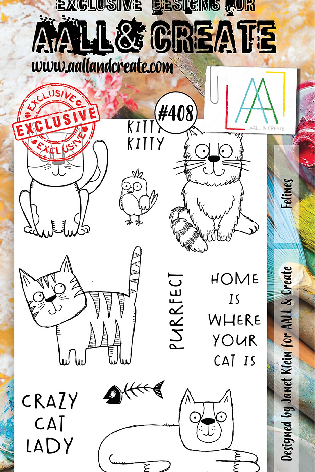 AALL & CREATE - A6 Stamps -Felines #408