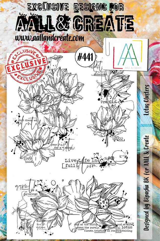 AALL & CREATE - A5 Stamps - Lotus Clusters # 441