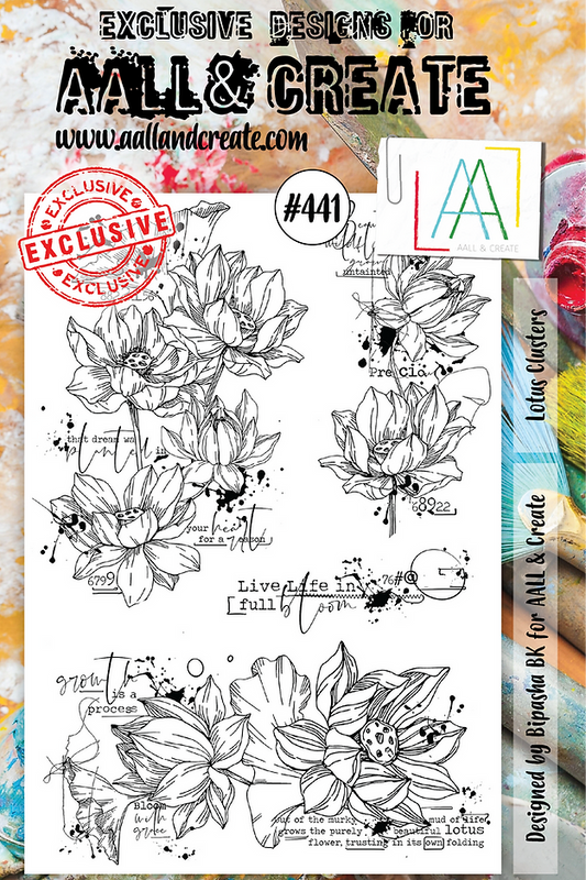 AALL & CREATE - A5 Stamps - Lotus Clusters # 441