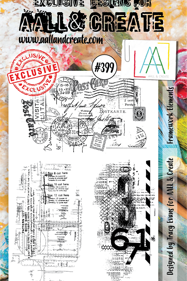 AALL & CREATE - A6 Stamps - Framework Elements #399