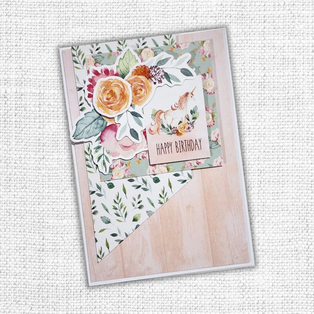 Paper Rose Embossed Die Cuts - Unicorn Party