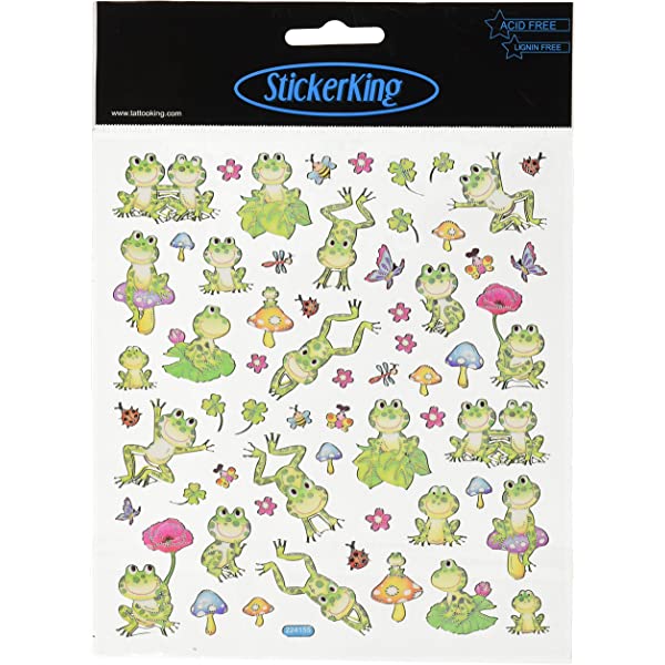 StickerKing -  Multi Coloured Spotted Frogs