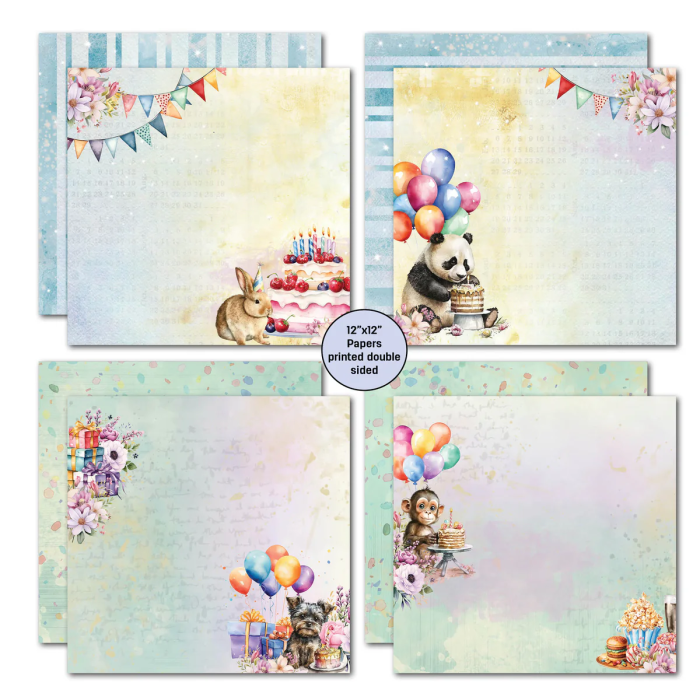 3 Quarter Designs - Birthday Wishes Collection Designer Paper & Diecuts Set