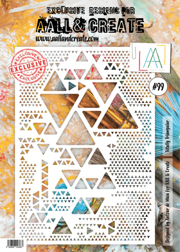 AALL & CREATE -A4  Stencil  - Totally Triangular # 99