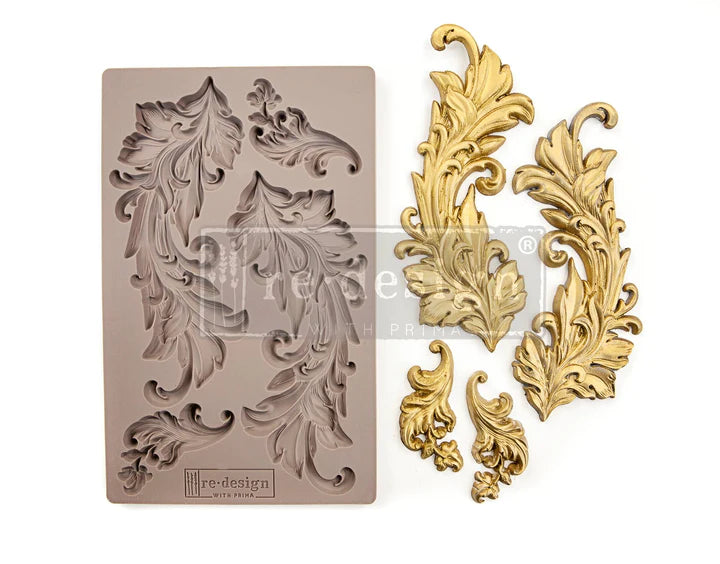 Prima Marketing Re-Design Mould 5"X8"X8mm Baroque Swirls