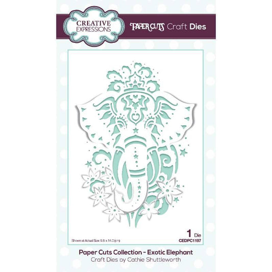 Creative Expressions - Paper Cuts Collection - Exotic Elephant