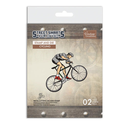 Couture Creations Stamp and Die Set - Street Smarts  - Cycling