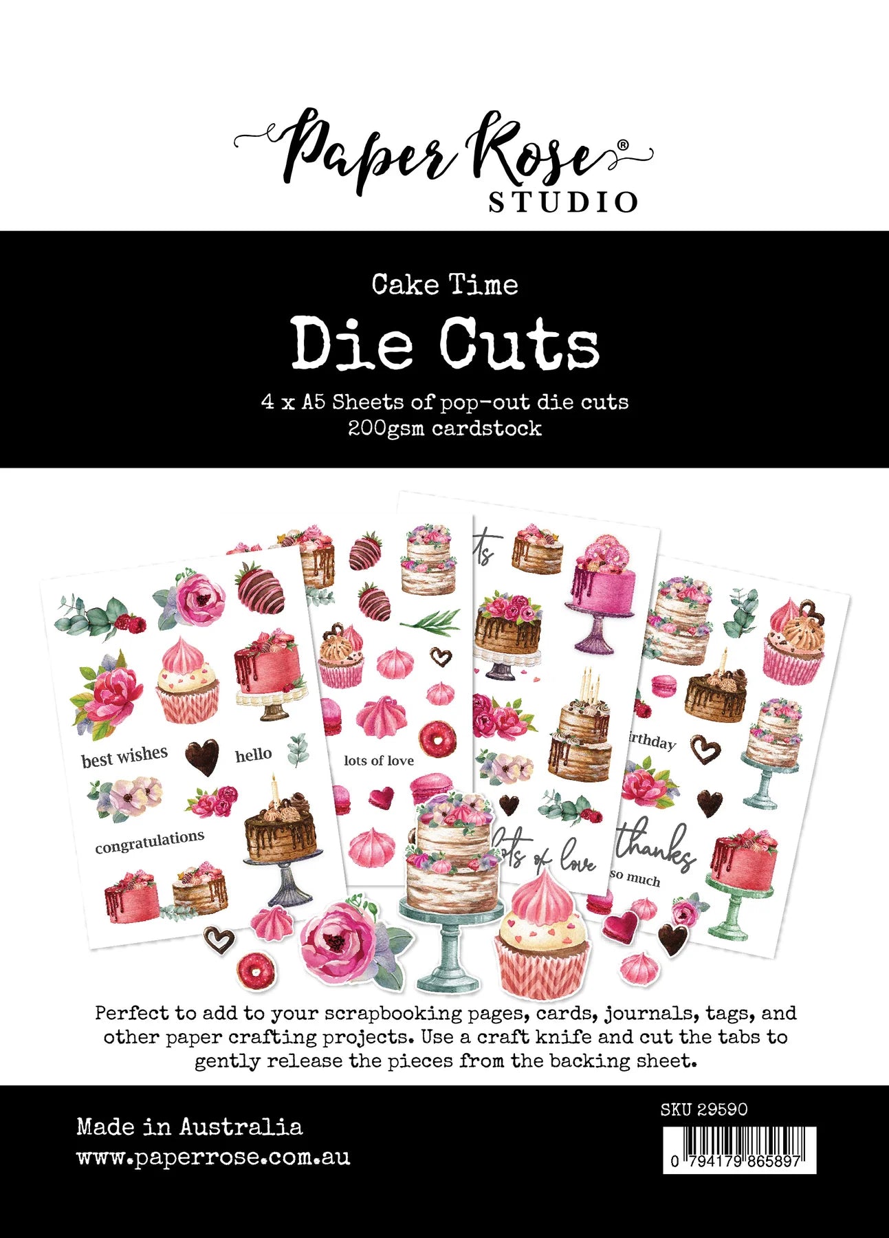 Paper Rose -Cake Time Die Cuts