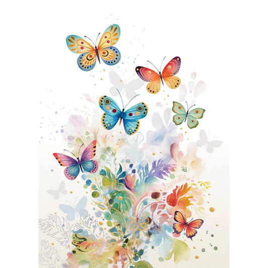 Bug Art Luxury Greeting Cards - Colourful Butterflies