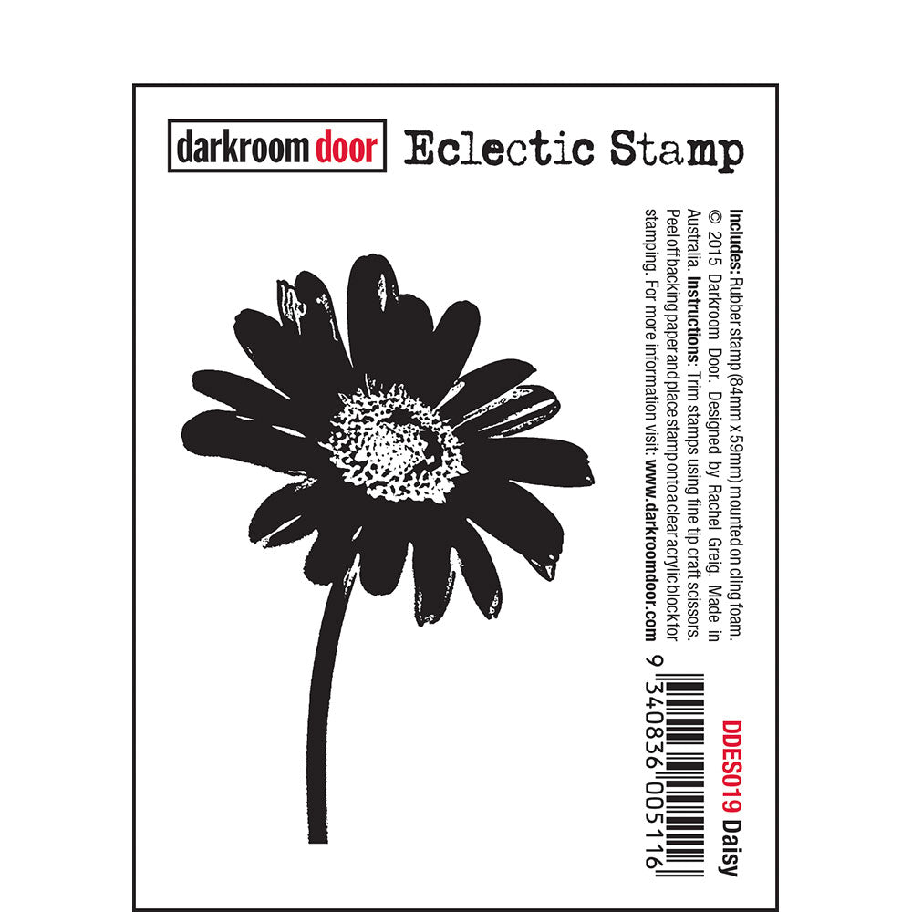 Rubber Stamp - Darkroom Door - Eclectic Stamp - Daisy