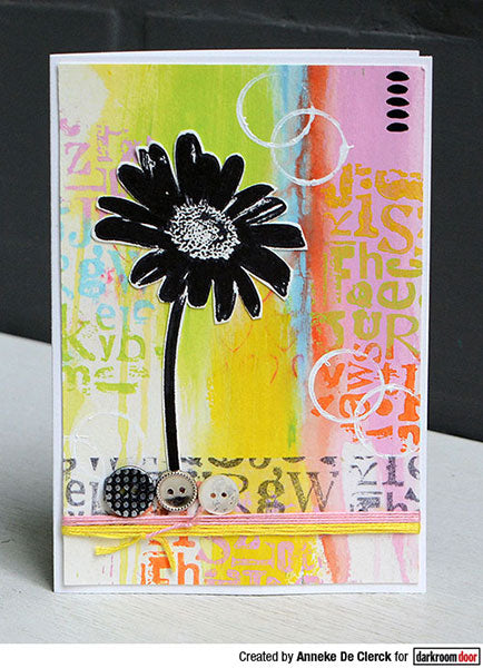 Rubber Stamp - Darkroom Door - Eclectic Stamp - Daisy