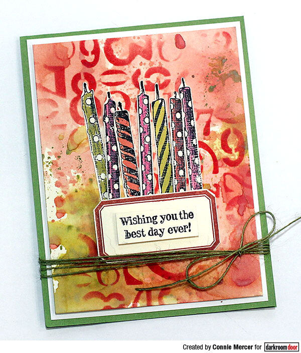 Rubber Stamp - Darkroom Door - Eclectic Stamp - Candles