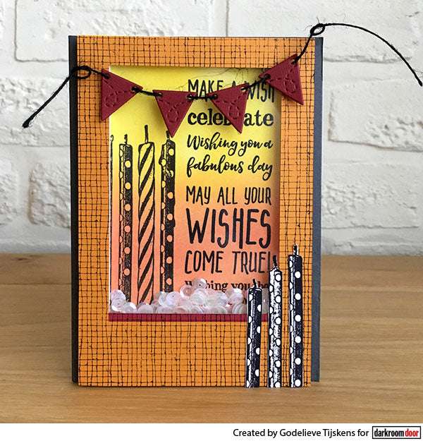 Rubber Stamp - Darkroom Door - Eclectic Stamp - Candles