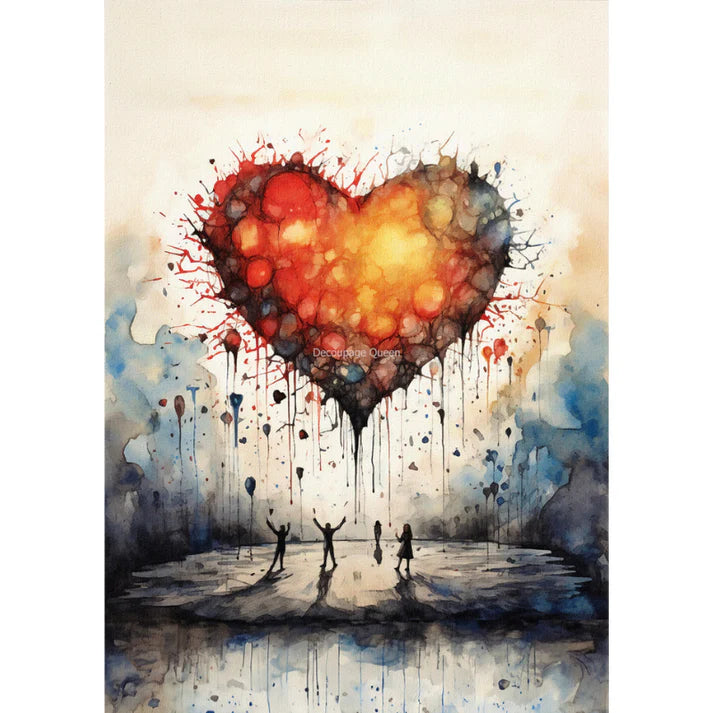 Andy Skinner - Rice Paper - A4 Sheet -The Heart Of Emotions