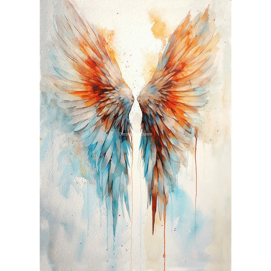 Andy Skinner - Rice Paper - A4 Sheet - Water Colour Wings II