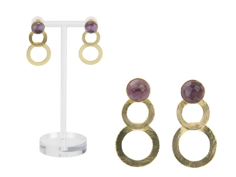 Gemstone Jewellery With 18ct Gold Plating Purple