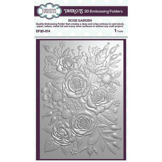 Creative Expressions - Paper Cuts 3D Embossing Folders - Rose Garden