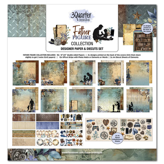 3 Quarter Designs - Father Figure Collection Designer Paper & Die-cuts Set