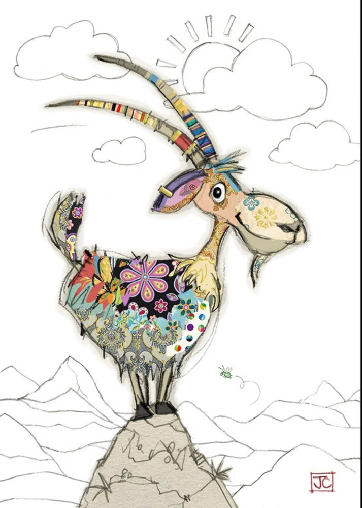 Bug Art Luxury Greeting Cards -Gordon Goat