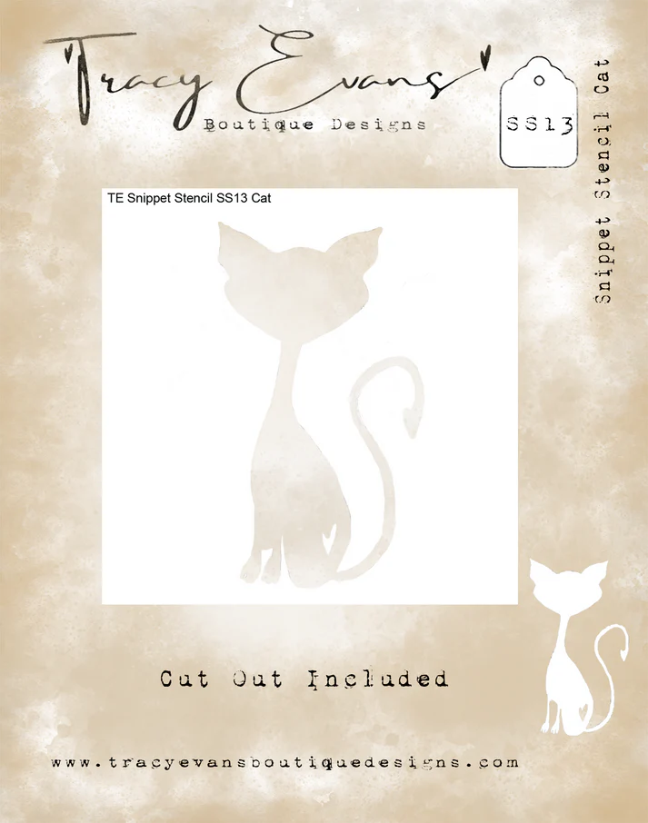 Tracy Evans Boutique Designs - Snippet Stencils - Cat