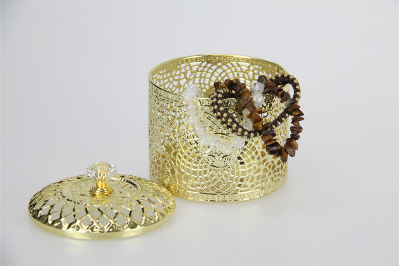 Metal Trinket Box - Gold