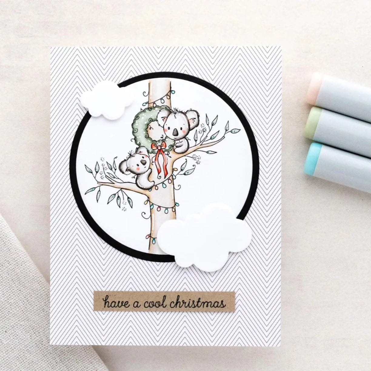 Paper Rose -  Clear Stamp Set -Koala Christmas Tree