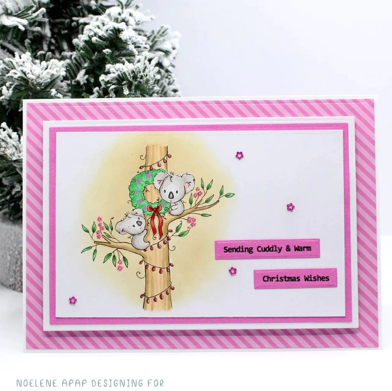 Paper Rose -  Clear Stamp Set -Koala Christmas Tree