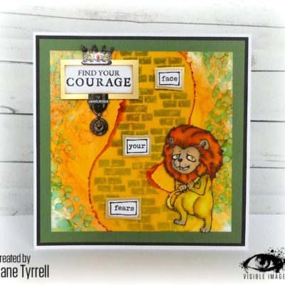 Visible Image clear stamps -Oz Cowardly Lion