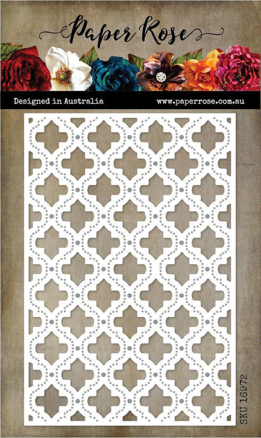 Paper Rose -  Metal Die - Quatrefoil Background 2