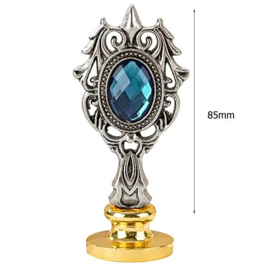 Wax Seal Ornate Metal Handle - Blue