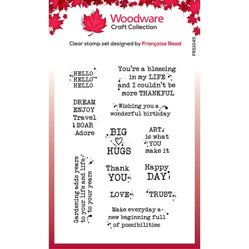 Woodware Craft Collection - Postage Stamp Greetings