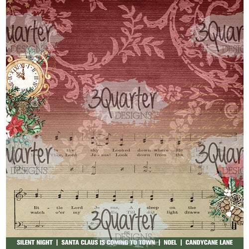 3 Quarter Designs - December Wishes Collection Kit & Diecuts Set