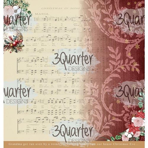 3 Quarter Designs - December Wishes Collection Kit & Diecuts Set