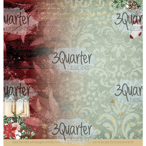 3 Quarter Designs - December Wishes Collection Kit & Diecuts Set