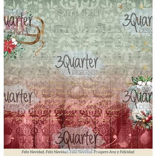 3 Quarter Designs - December Wishes Collection Kit & Diecuts Set