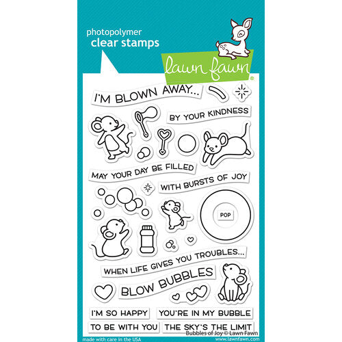 Lawn Fawn Photopolymer Clear Stamps - Bubbles Of Joy