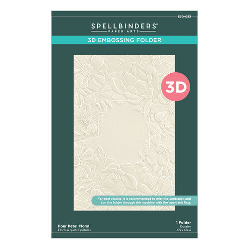 Spellbinders - 3D Embossing Folders - Four Petal Floral