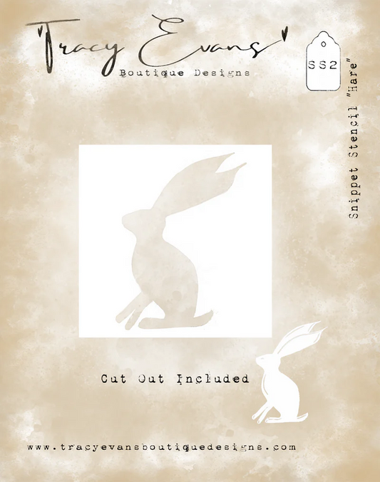 Tracy Evans Boutique Designs - Snippet Stencils - Hare SS2