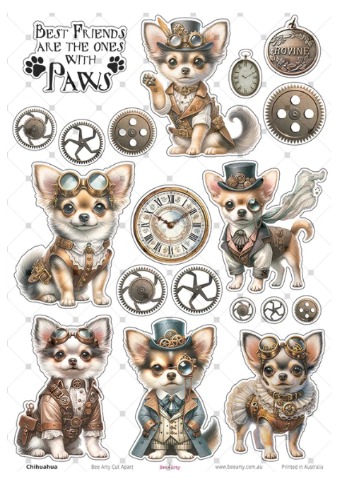 Bee Arty - A4 Cut Out Sheets -Chihuahua