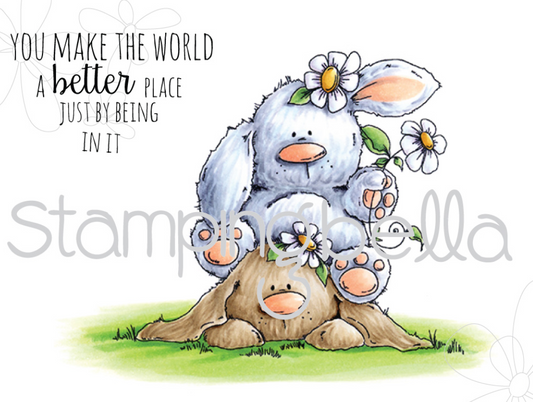 Stamping Bella -  Cling Stamps - Stuffies Bunny Piles