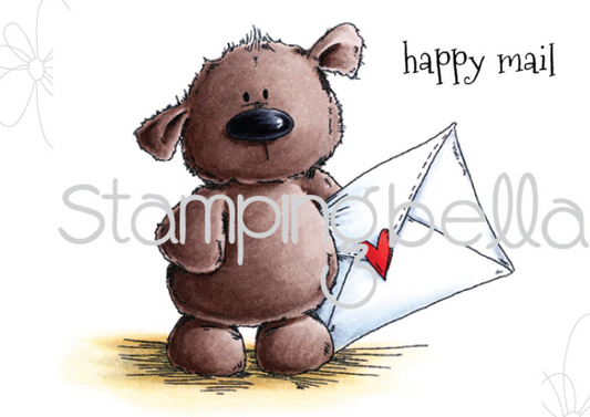 Stamping Bella - Cling Stamps - Harry The Stuffie Gets Happy Mail