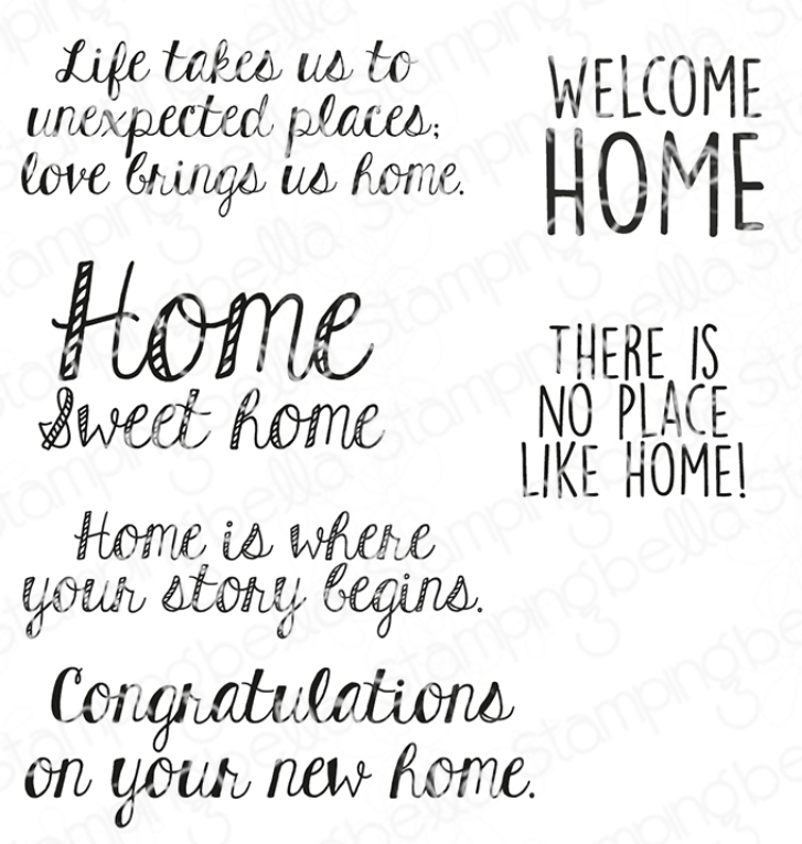 Stamping Bella - Cling Stamps - Home Sweet Home Sentiments