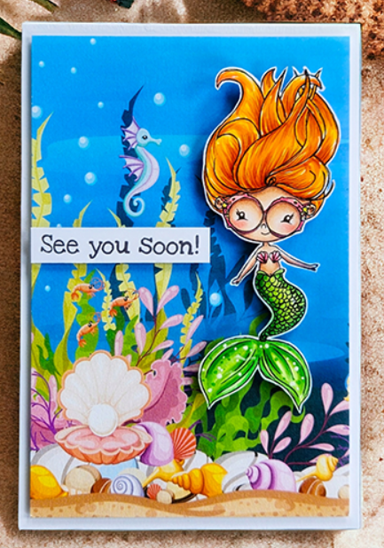 Stamping Bella - Cling Stamps - Lunettes mermaid