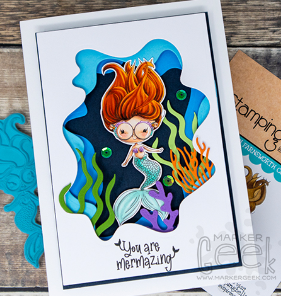 Stamping Bella - Cling Stamps - Lunettes mermaid