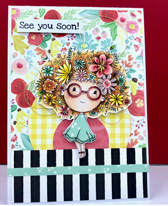 Stamping Bella - Cling Stamps - Lunettes Flower Power