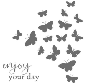 Kaszazz Rubber Stamp - Enjoy Butterflies