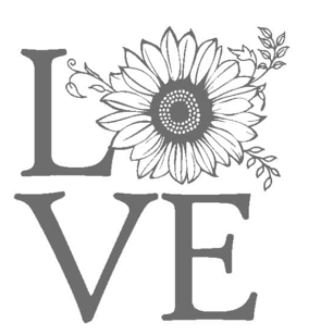 Kaszazz Rubber Stamp - Sunflower Love