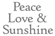 Kaszazz Rubber Stamp - Peace Love and Sunshine